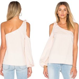 NWT L’Academie The Asymmetric Shoulder Blouse
